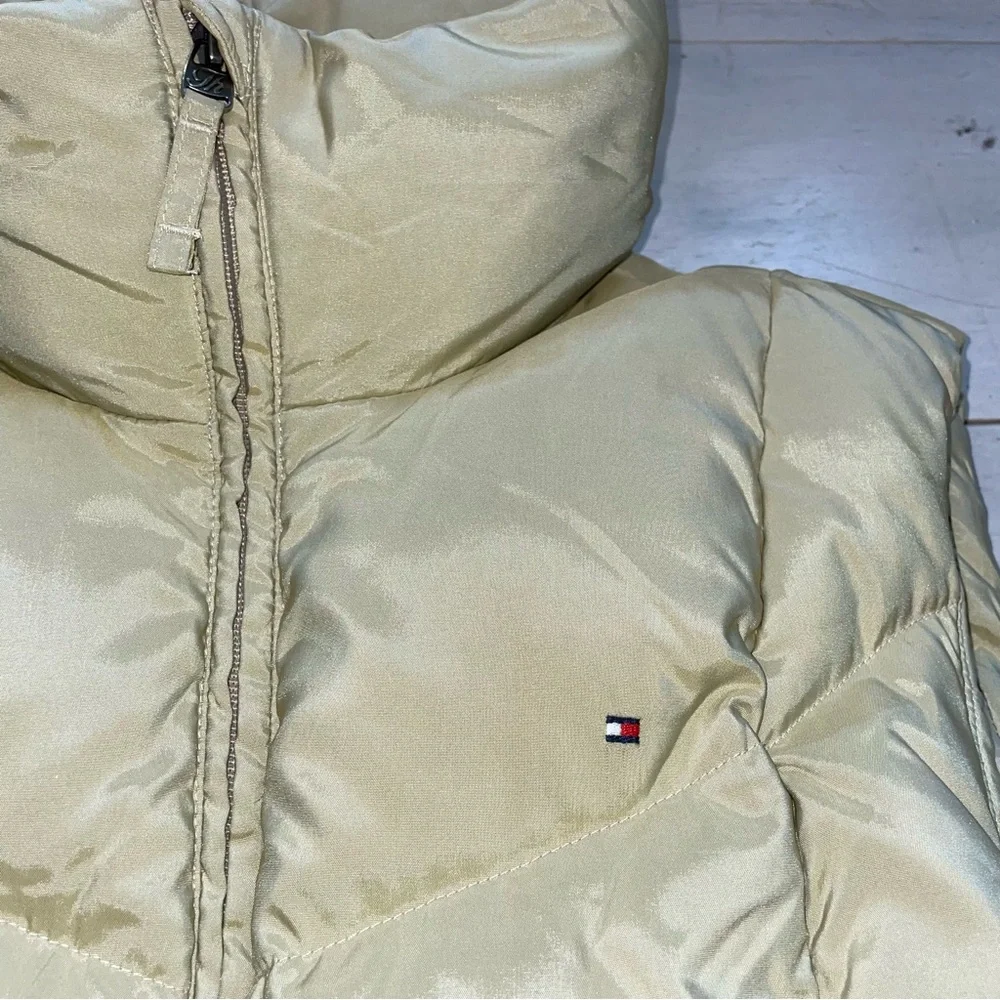 Tommy Hilfiger Women’s Lt Gold Quilted Puffer Vest Sz XXL Zip Front Zip Pockets